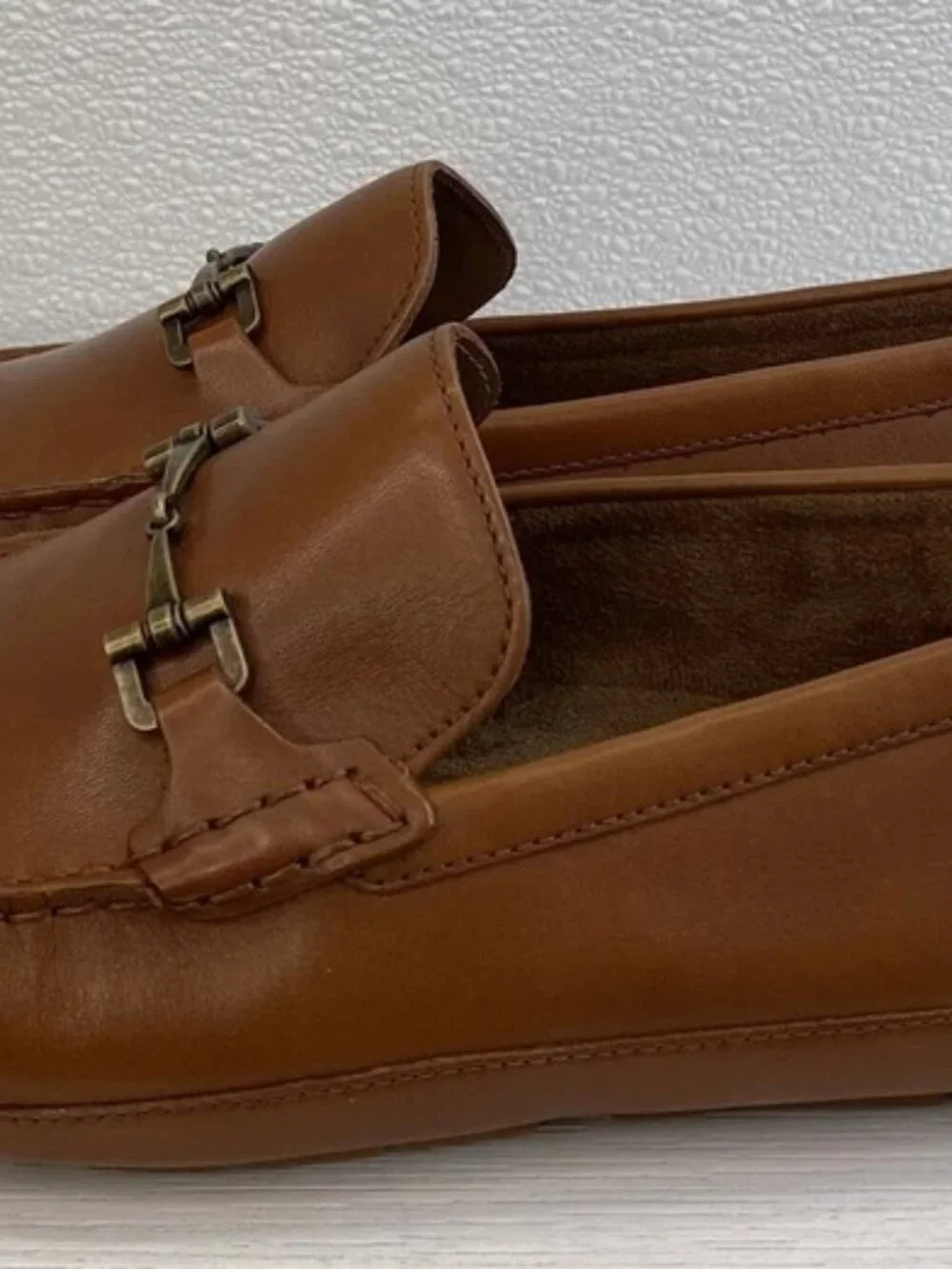 Cole Haan Wyatt Driver Loafers Men's Size 13M British Tan Leather Bit Buckle